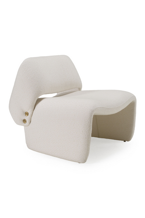 Gold Buttoned White Accent Chair | OROA Modern Tristan | Oroa.com
