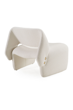 Gold Buttoned White Accent Chair | OROA Modern Tristan | Oroa.com