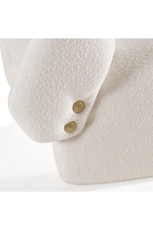 Gold Buttoned White Accent Chair | OROA Modern Tristan | Oroa.com