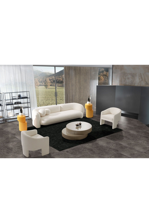 White Three-Legged Accent Chair | OROA Modern Khan | Oroa.com