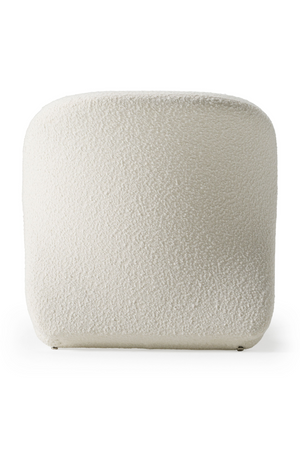 White Leatherette Curved Accent Chair | OROA Modern Donovan | Oroa.com