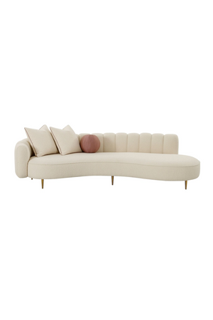 Cream Curved Chaise Lounge | OROA Modern Maverick | Oroa.com