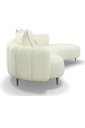Cream Curved Chaise Lounge | OROA Modern Maverick | Oroa.com