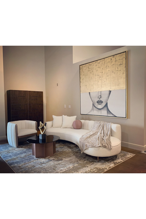 Cream Curved Chaise Lounge | OROA Modern Maverick | Oroa.com