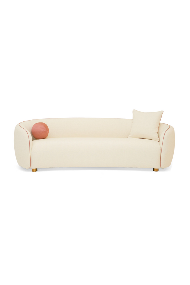 Pink Piped Cream Sofa | OROA Modern Winfree | Oroa.com