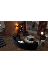 Black Curved Sectional Sofa | OROA Modern Kilmer | Oroa.com