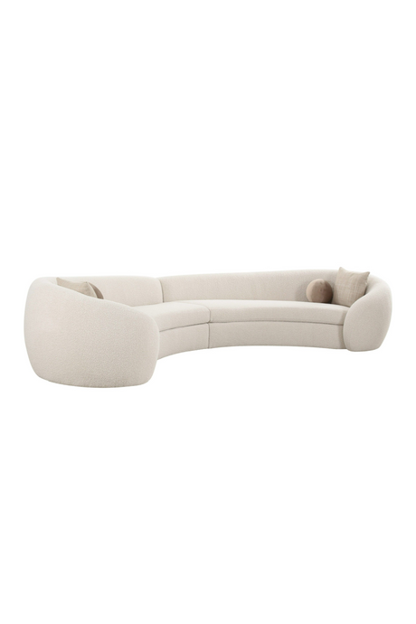 Curved White Sectional Sofa | OROA Modern Kilmer | Oroa.com