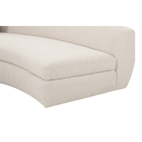 Curved White Sectional Sofa | OROA Modern Kilmer