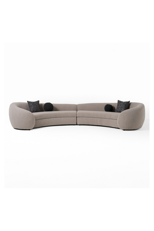 Gray Curved Sectional Sofa | OROA Modern Kilmer | Oroa.com