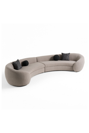 Gray Curved Sectional Sofa | OROA Modern Kilmer | Oroa.com