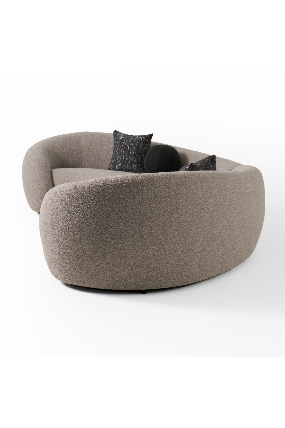 Gray Curved Sectional Sofa | OROA Modern Kilmer | Oroa.com