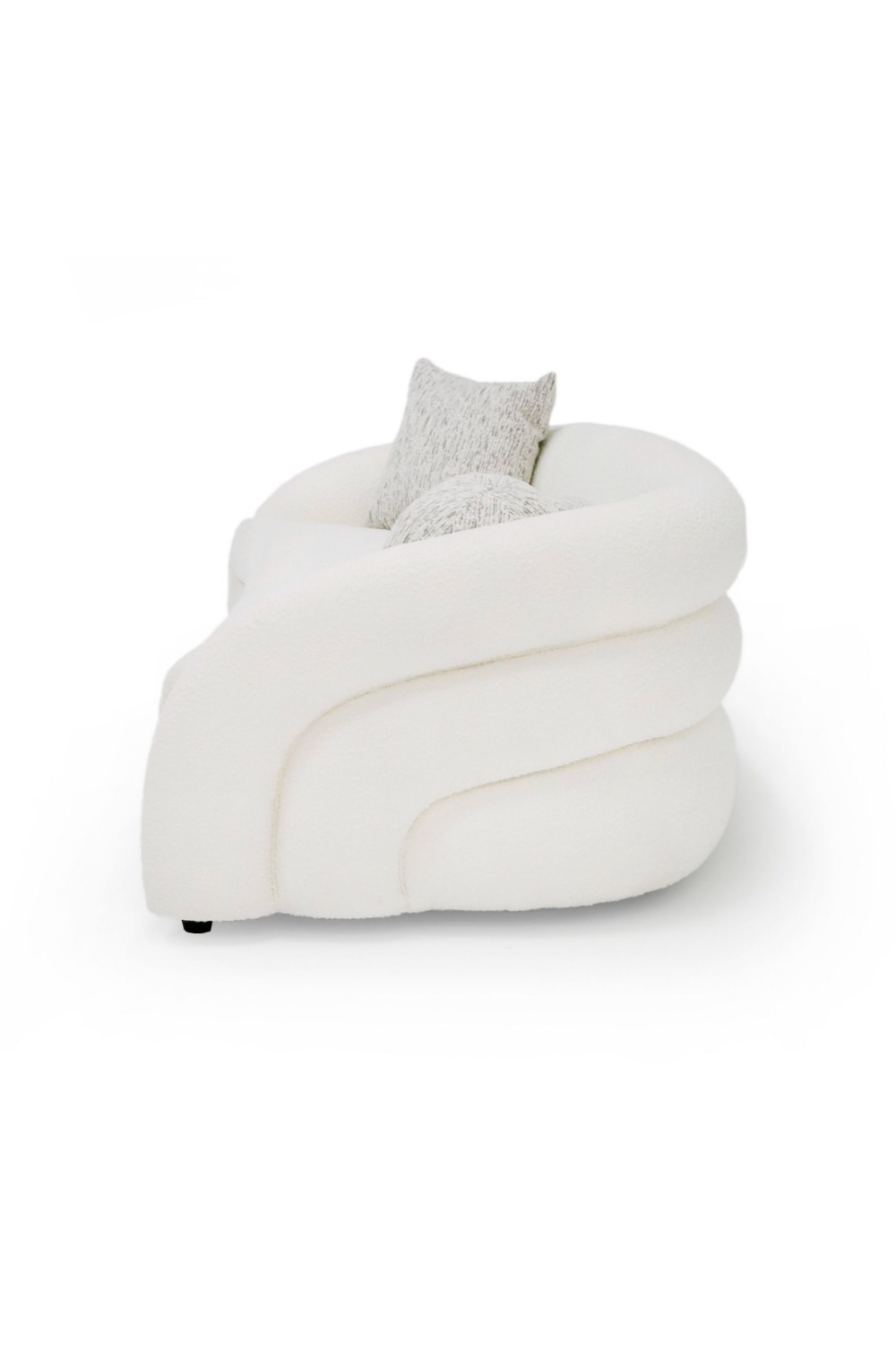 Curved White 4-Seater Sofa | OROA Modern Joshua | Oroa.com