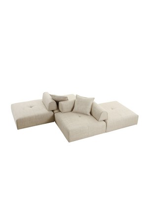 Beige Square Modular Accent Chair | OROA Modern Mondo | Oroa.com