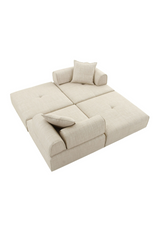 Beige Square Modular Accent Chair | OROA Modern Mondo | Oroa.com