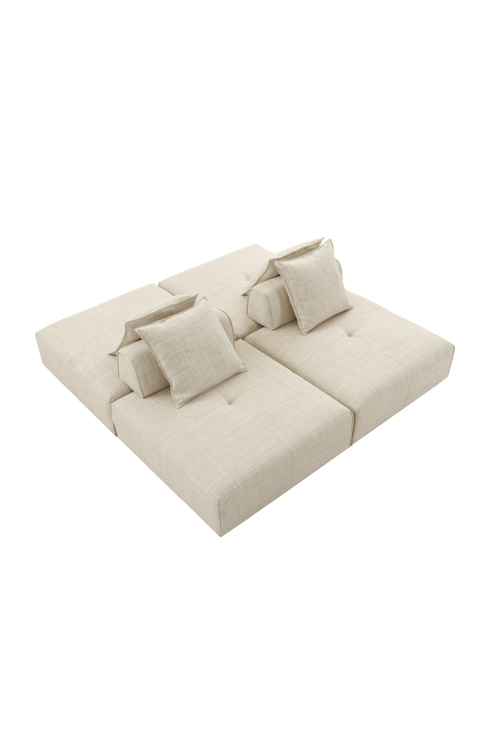 Beige Square Modular Accent Chair | OROA Modern Mondo | Oroa.com