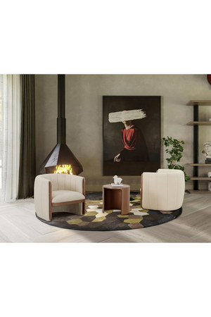 Cream Boucle Accent Chair | OROA Modern Joselyn | Oroa.com