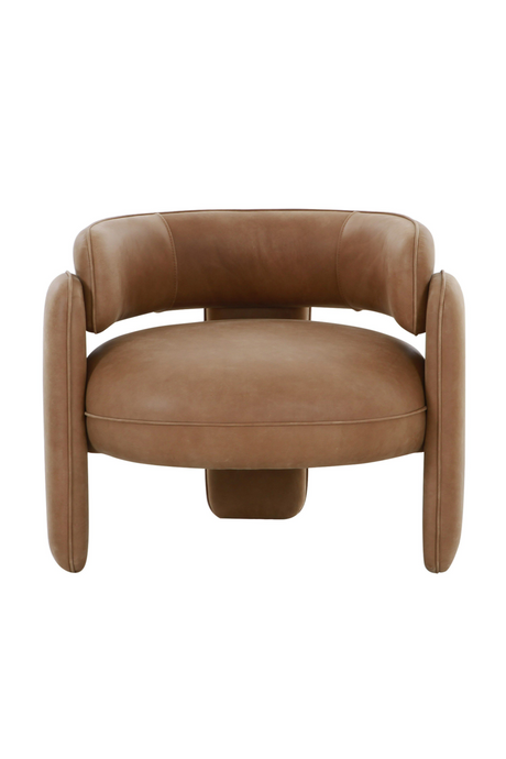 Brown Leather Accent Chair | OROA Modern Tioga | Oroa.com
