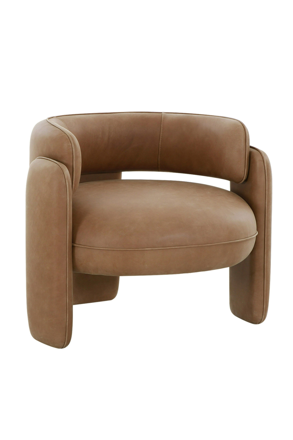 Brown Leather Accent Chair | OROA Modern Tioga | Oroa.com