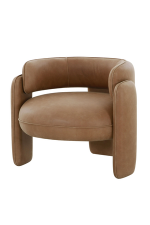 Brown Leather Accent Chair | OROA Modern Tioga | Oroa.com
