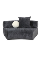 Gray Curved Armless Sofa | OROA Modern Simpson | Oroa.com