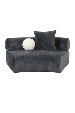 Gray Curved Armless Sofa | OROA Modern Simpson | Oroa.com