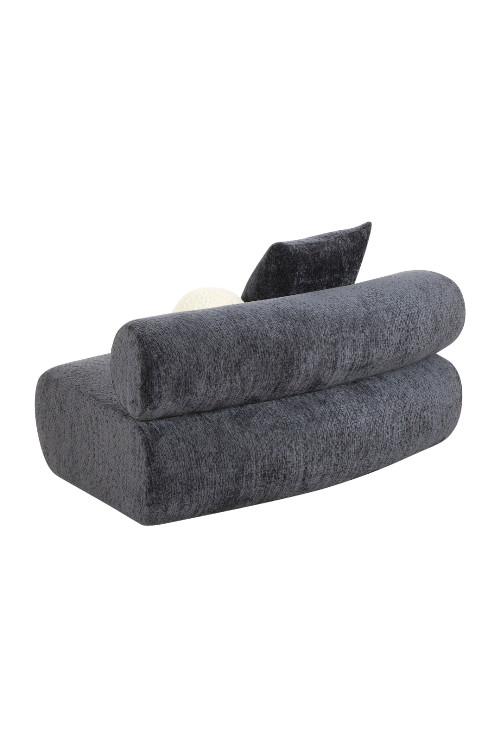 Gray Curved Armless Sofa | OROA Modern Simpson | Oroa.com
