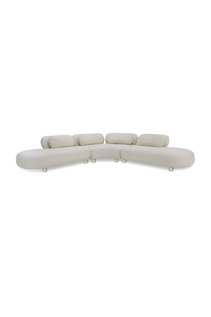 White Curved Modular Sofa | OROA Modern Gilberta | Oroa.com
