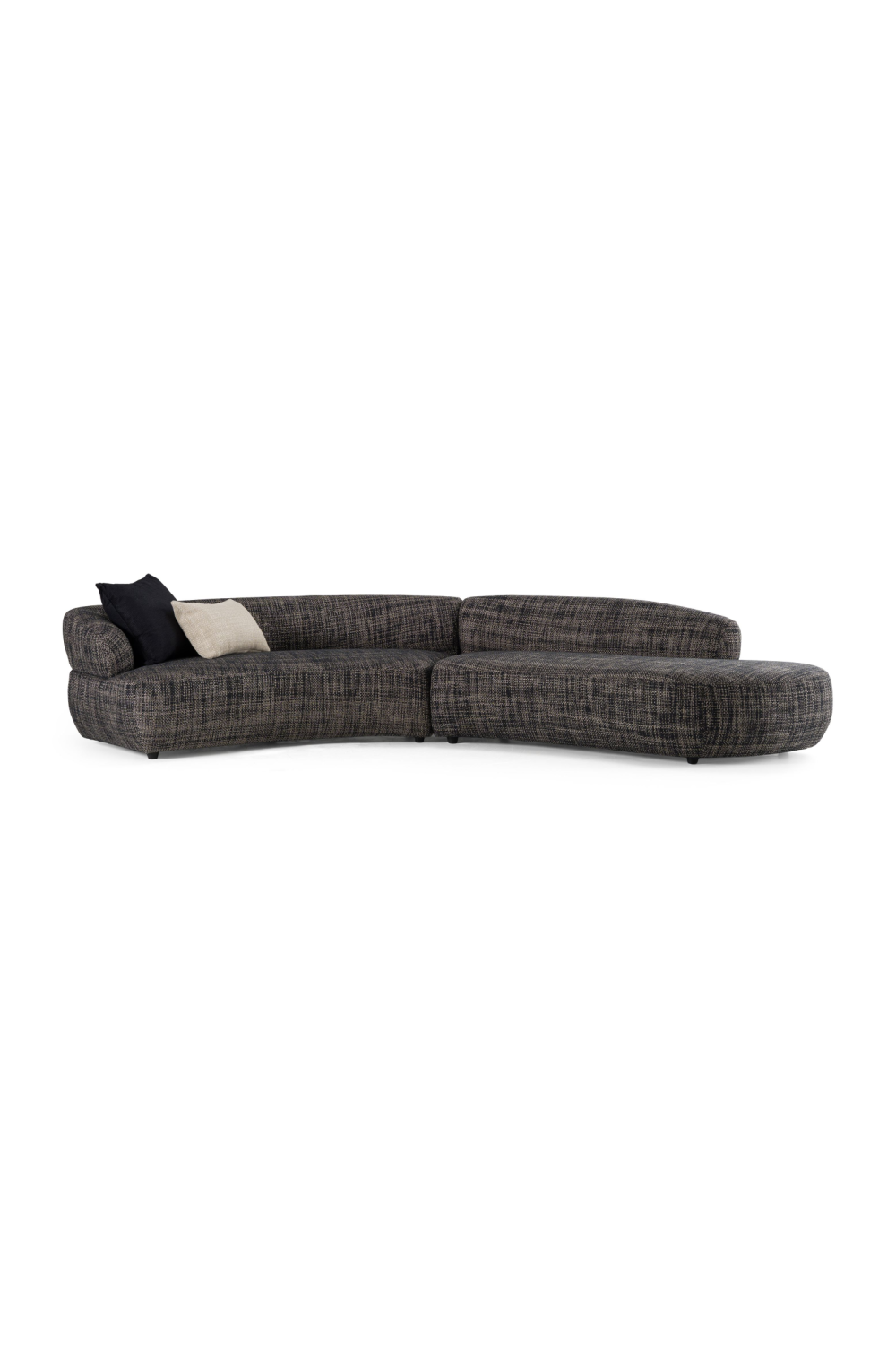 Curved Gray Sectional Sofa | OROA Modern Lakota | Oroa.com