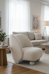 White Sloped-Back Accent Chair | OROA Modern Duran | Oroa.com