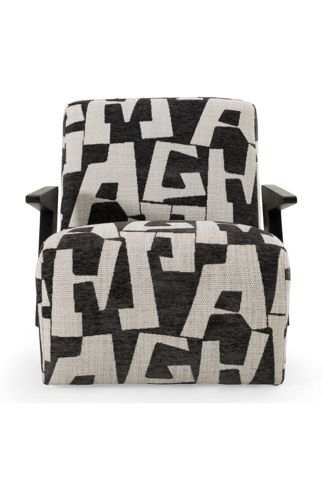 Black & White Patterned Accent Chair | OROA Modern Leana | Oroa.com