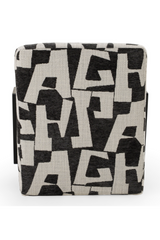 Black & White Patterned Accent Chair | OROA Modern Leana | Oroa.com