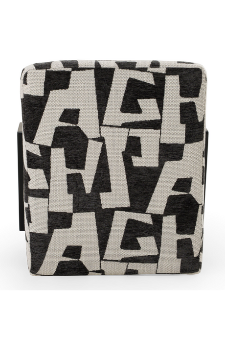 Black & White Patterned Accent Chair | OROA Modern Leana | Oroa.com
