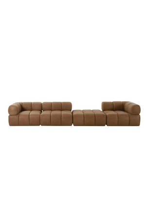 Brown Leather Armless Seat | OROA Modern Everest | Oroa.com