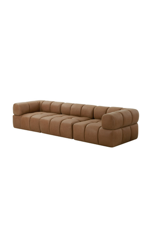 Brown Leather Modular Corner Sofa | OROA Modern Everest | Oroa.com