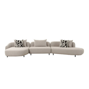 Beige Free-form Sectional Sofa – Marge – front view