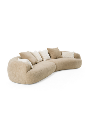 Tan Curved Sectional Sofa | OROA Modern Trevor | Oroa.com
