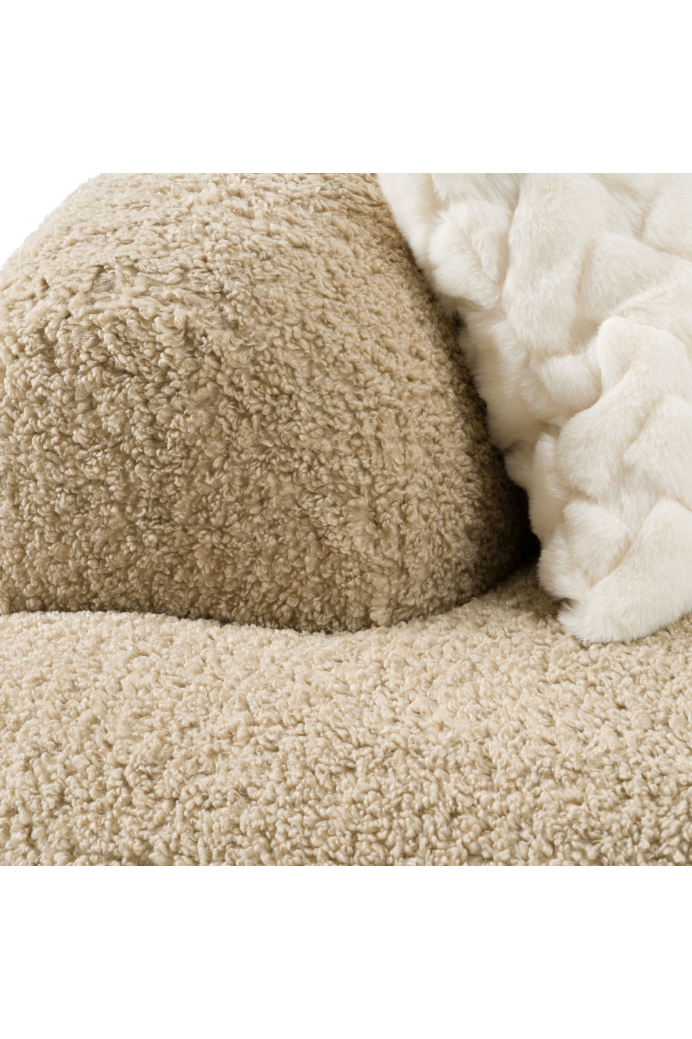 Tan Curved Sectional Sofa | OROA Modern Trevor | Oroa.com