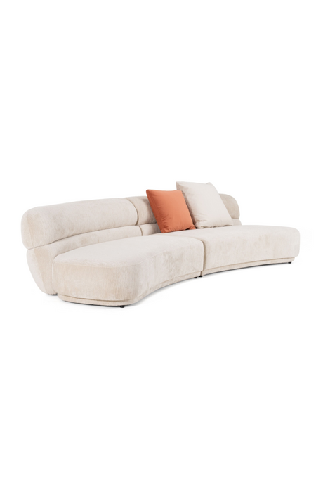 Beige Curved Sectional Sofa | OROA Modern Knight | Oroa.com