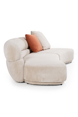 Beige Curved Sectional Sofa | OROA Modern Knight | Oroa.com