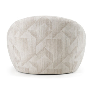 Beige Patterned Fabric Accent Chair | OROA Modern Gentle