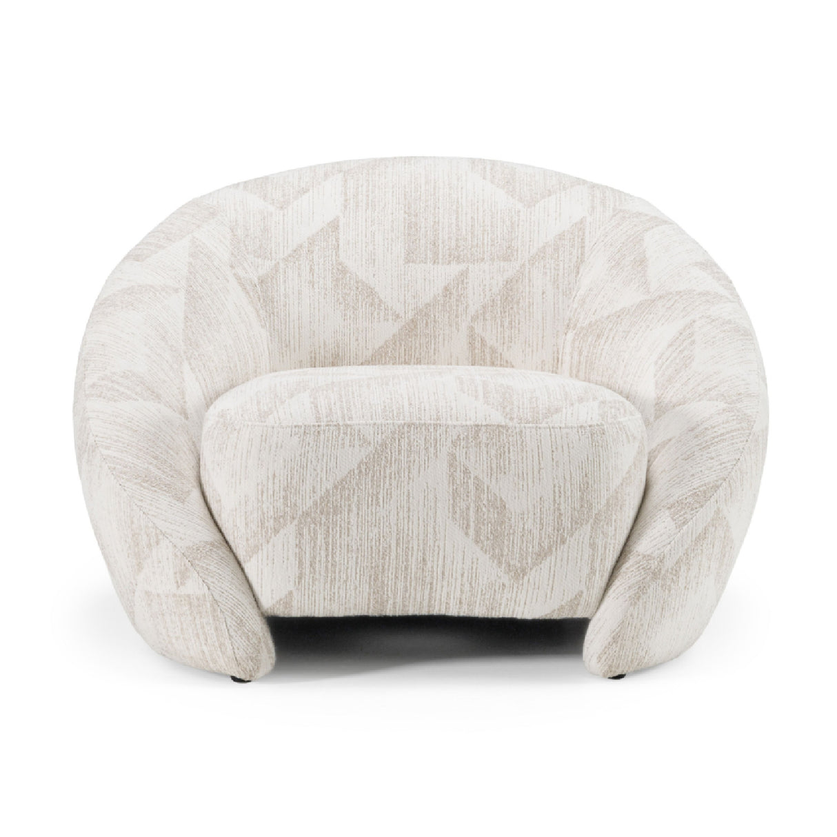 Beige Patterned Fabric Accent Chair | OROA Modern Gentle