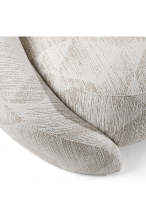 Beige Patterned Fabric Sofa | OROA Modern Gentle