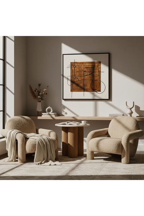 Tan Fabric Accent Chair | OROA Modern Trevor | Oroa.com