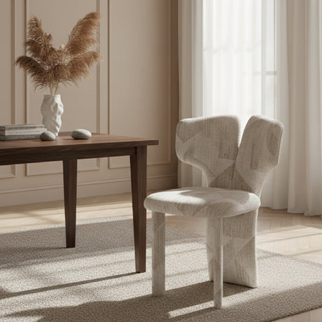   Beige Patterned Dining Chairs (2) | Oroa.com