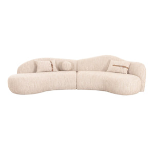   Beige Curved Sectional Sofa | Oroa.com