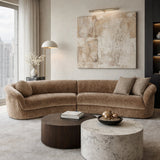 Brown Curved Sectional Sofa | OROA Modern Sheth | Oroa.com