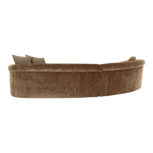   Brown Curved Sectional Sofa | Oroa.com