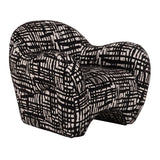 Black & Beige Patterned Accent Chair | OROA Modern Hurd | Oroa.com