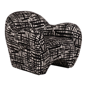 Black & Beige Patterned Accent Chair | OROA Modern Hurd | Oroa.com