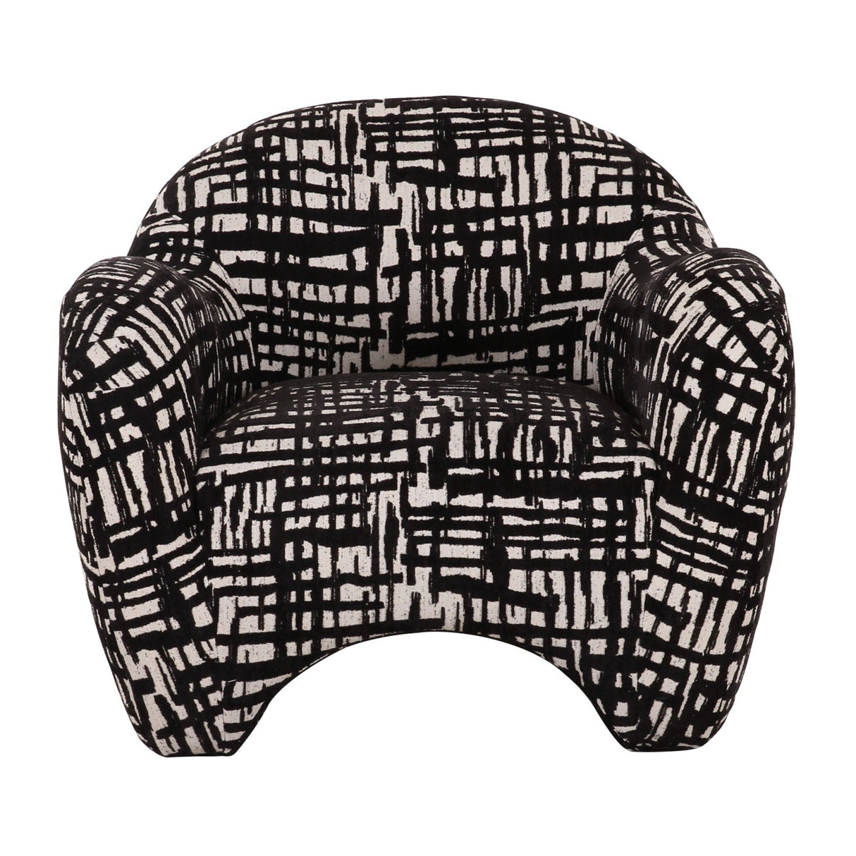   Black & Beige Patterned Accent Chair | Oroa.com